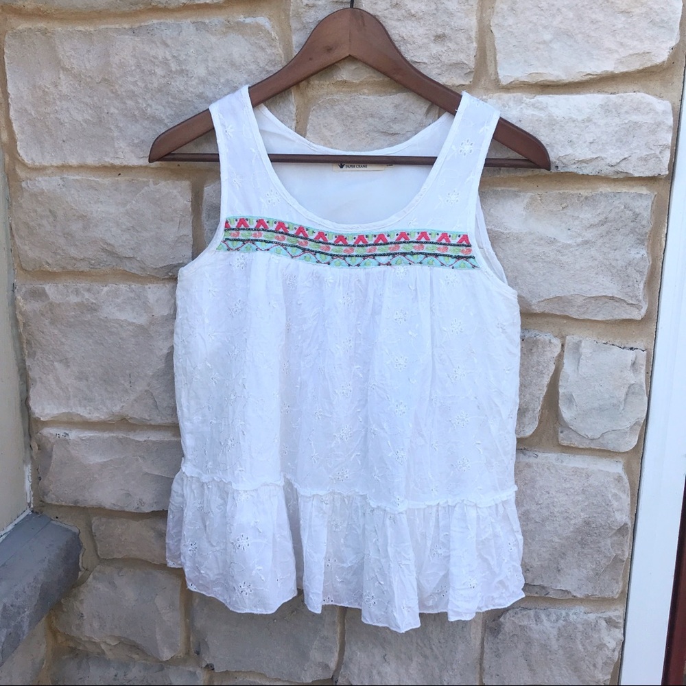 Paper Crane Lace Beaded Top